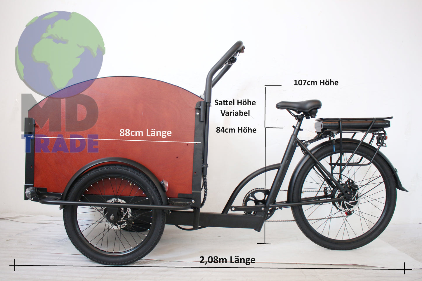 Lastenfahrrad E Bike Lastenrad NEU Shimano 26 Zoll