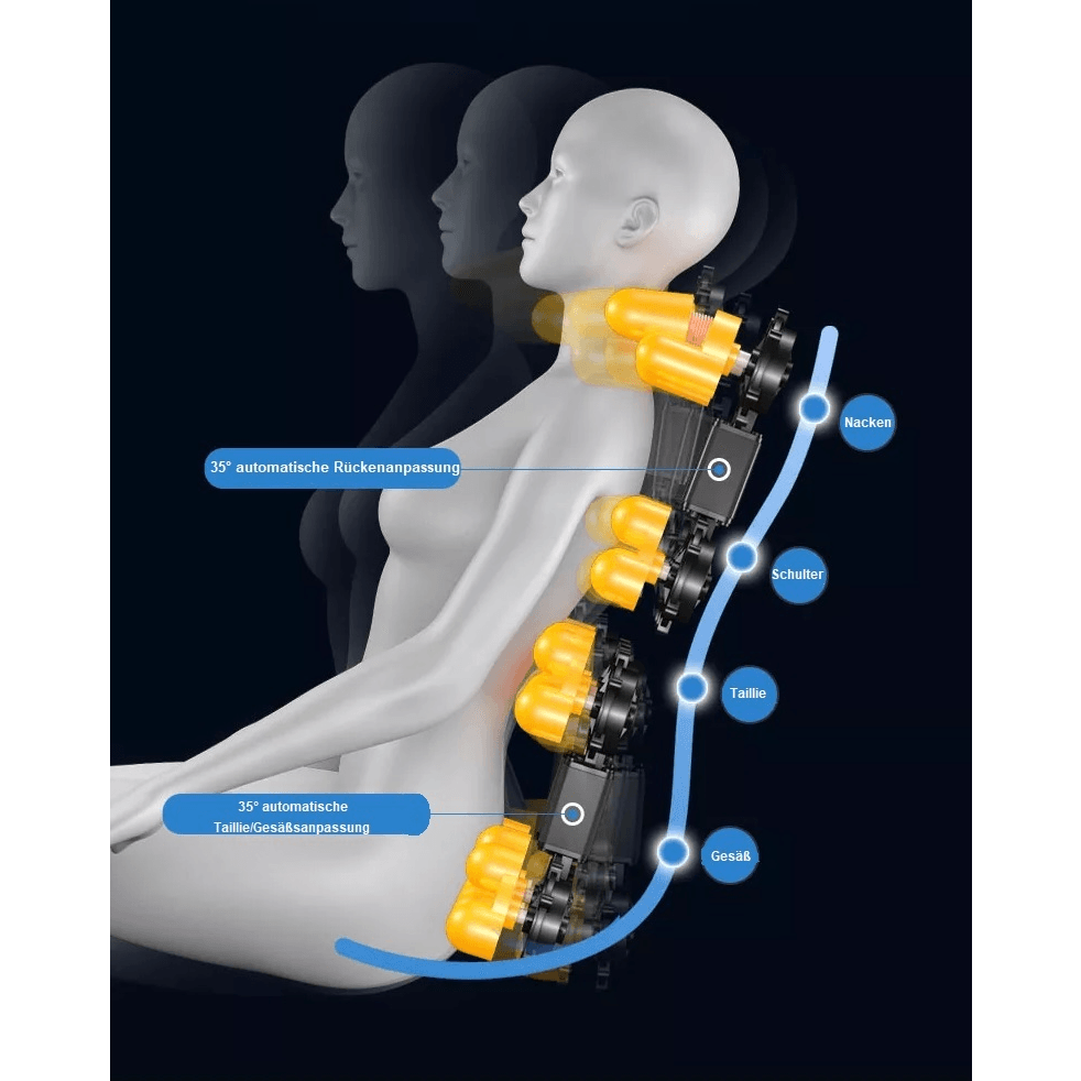 XXL Massagesessel mit Zero G Position, Heizung, 3D Massage, Bluethooth - MeinSchnapper dein Discounter.