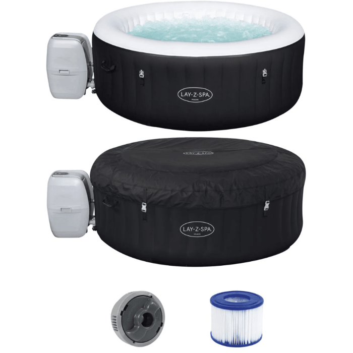 Bestway LAY-Z-SPA® Whirlpool Miami AirJet rund, 180x66cm - MeinSchnapper dein Discounter.